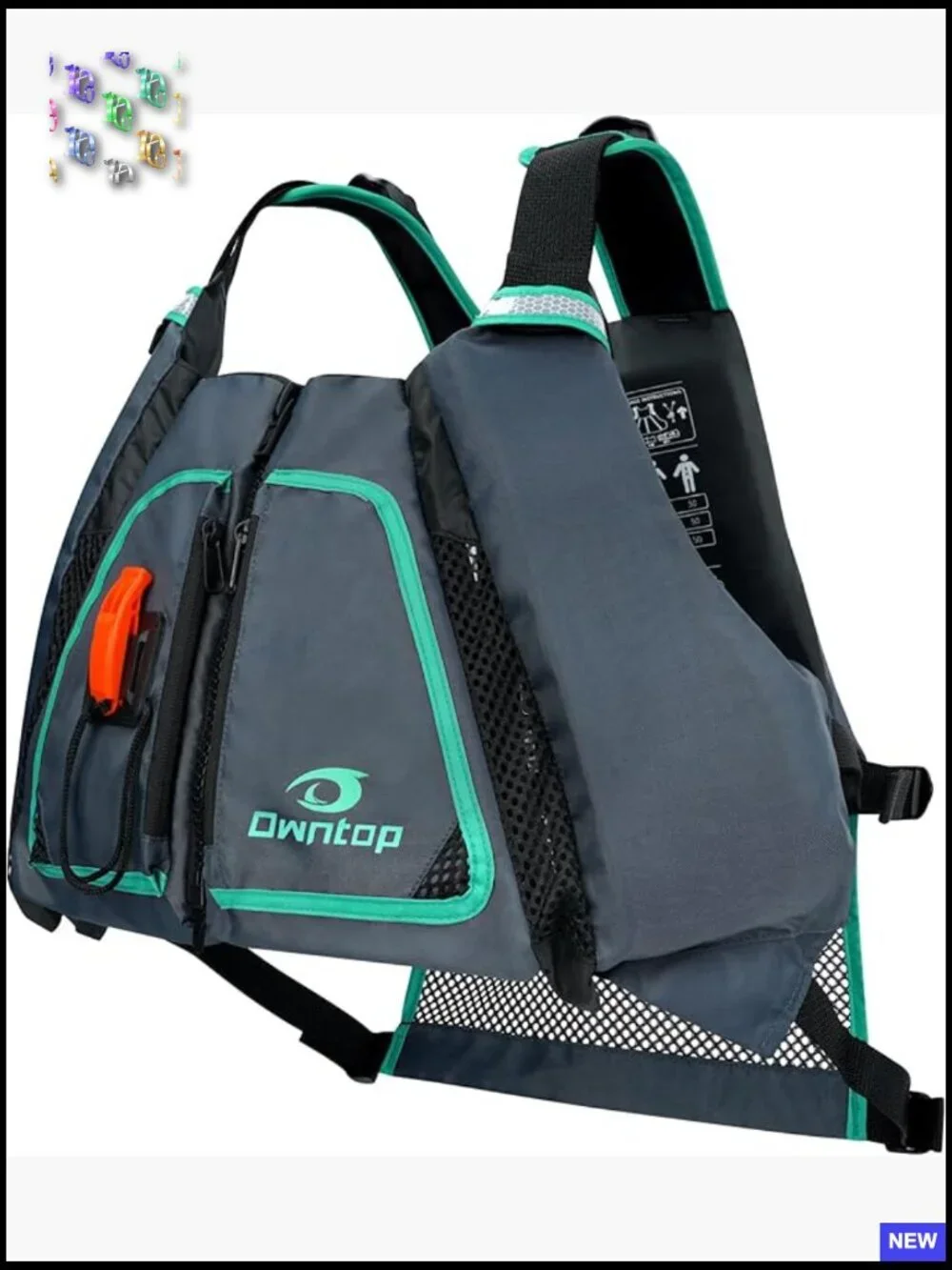 Adjustable Adult Swim Vest Premium Buoyancy Safety Strap Kayaking Boating